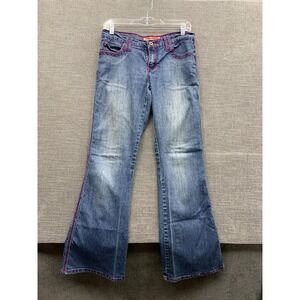 Vanilla Star Bootcut Jeans Womens 5 Blue Denim Cotton Stretch Low Rise Zip Fly